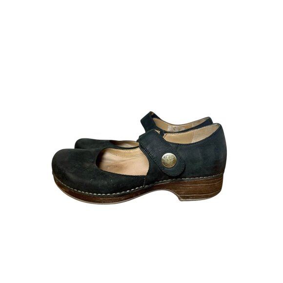 Dansko Beatrice Black Leather Mary Jane Comfort Clogs Women’s 41 (10.5-11) Round - Picture 6 of 10